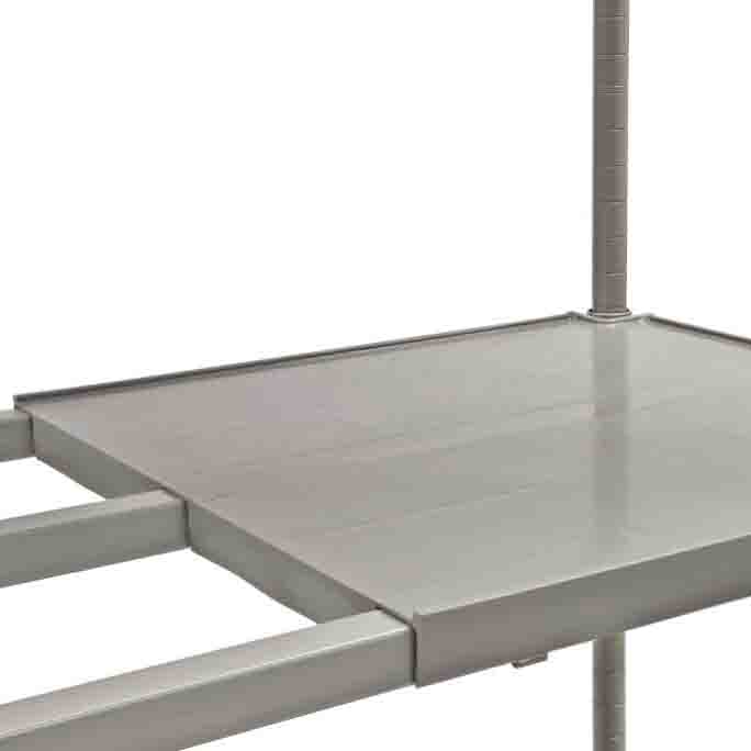 Plastic Plus Shelving 4 Tier Solid Bay 460mm Deep