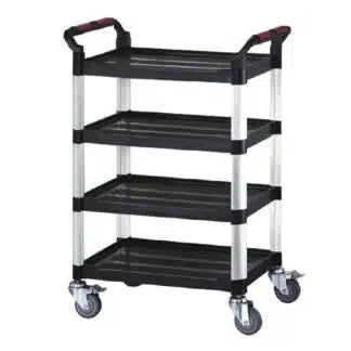 Standard Utility Tray Trolley with 4 Shelves