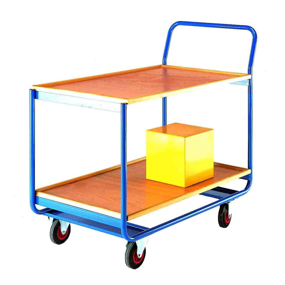 Steel Trolley with Plywood Shelves