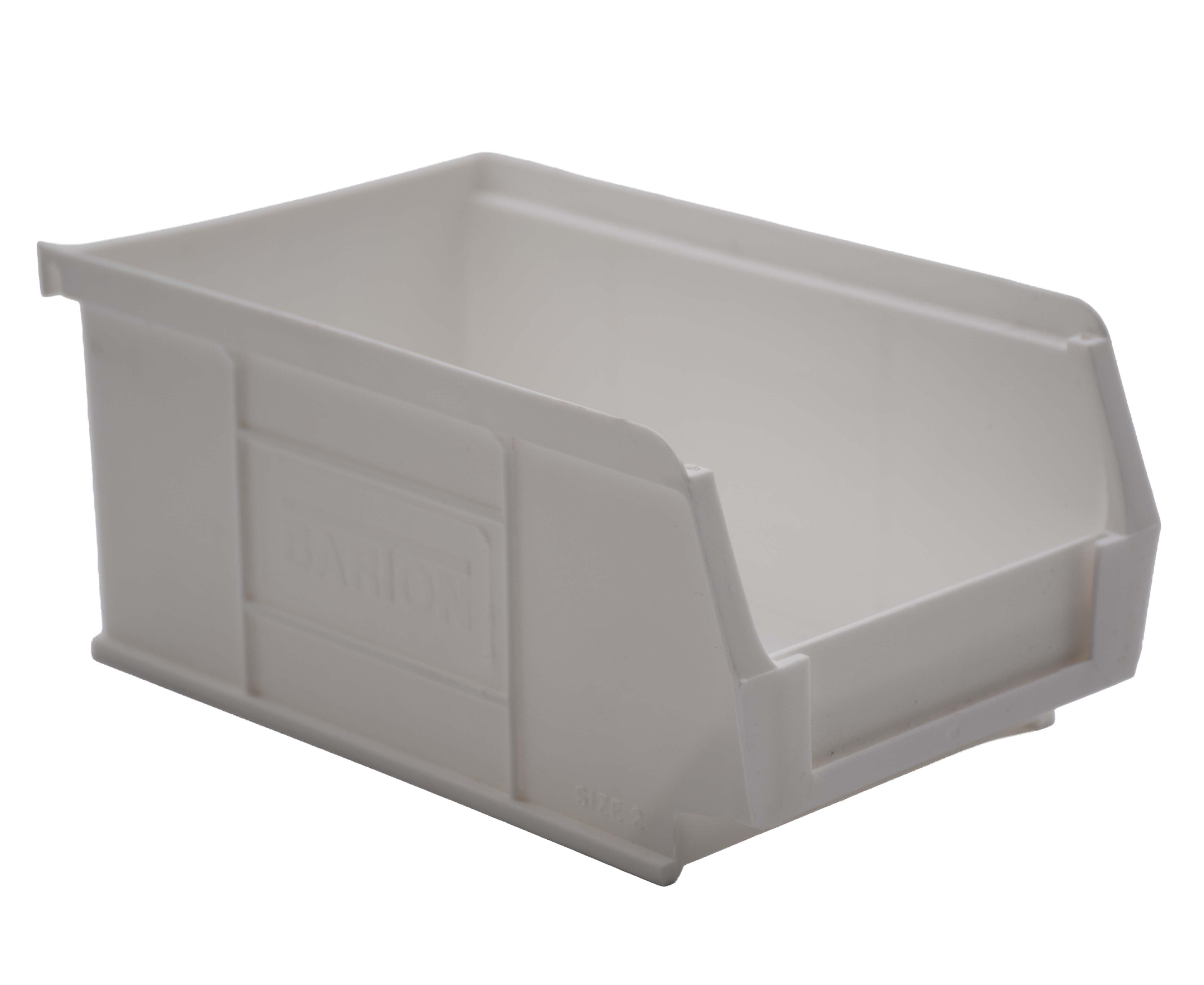 White TC2 Barton Anti-bacterial Storage Bins with for use in hygiene sensitive areas such as schools, hospitals, surgeries and food preparation areas.