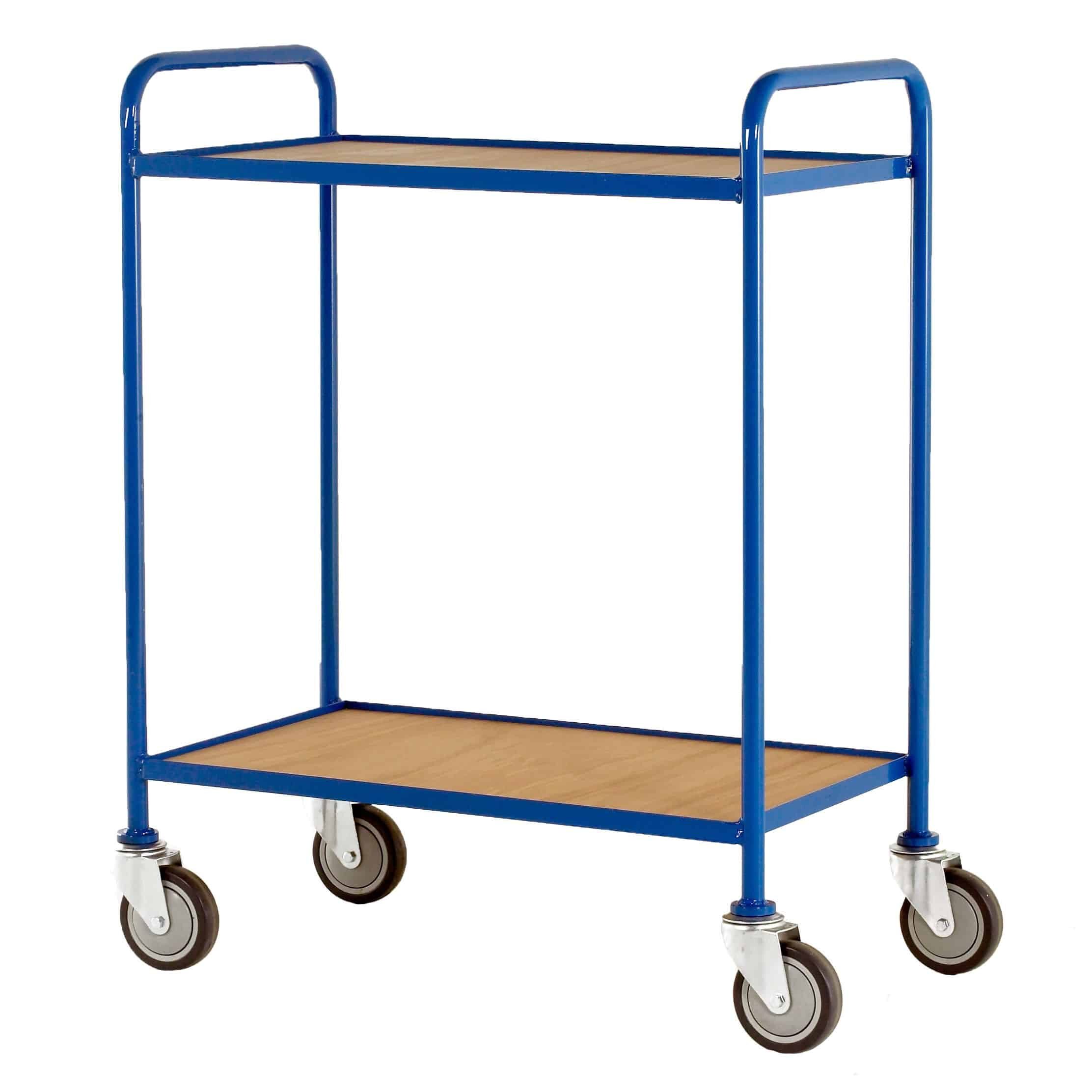 Tray Trolley with 2 Fixed Ply Shelves