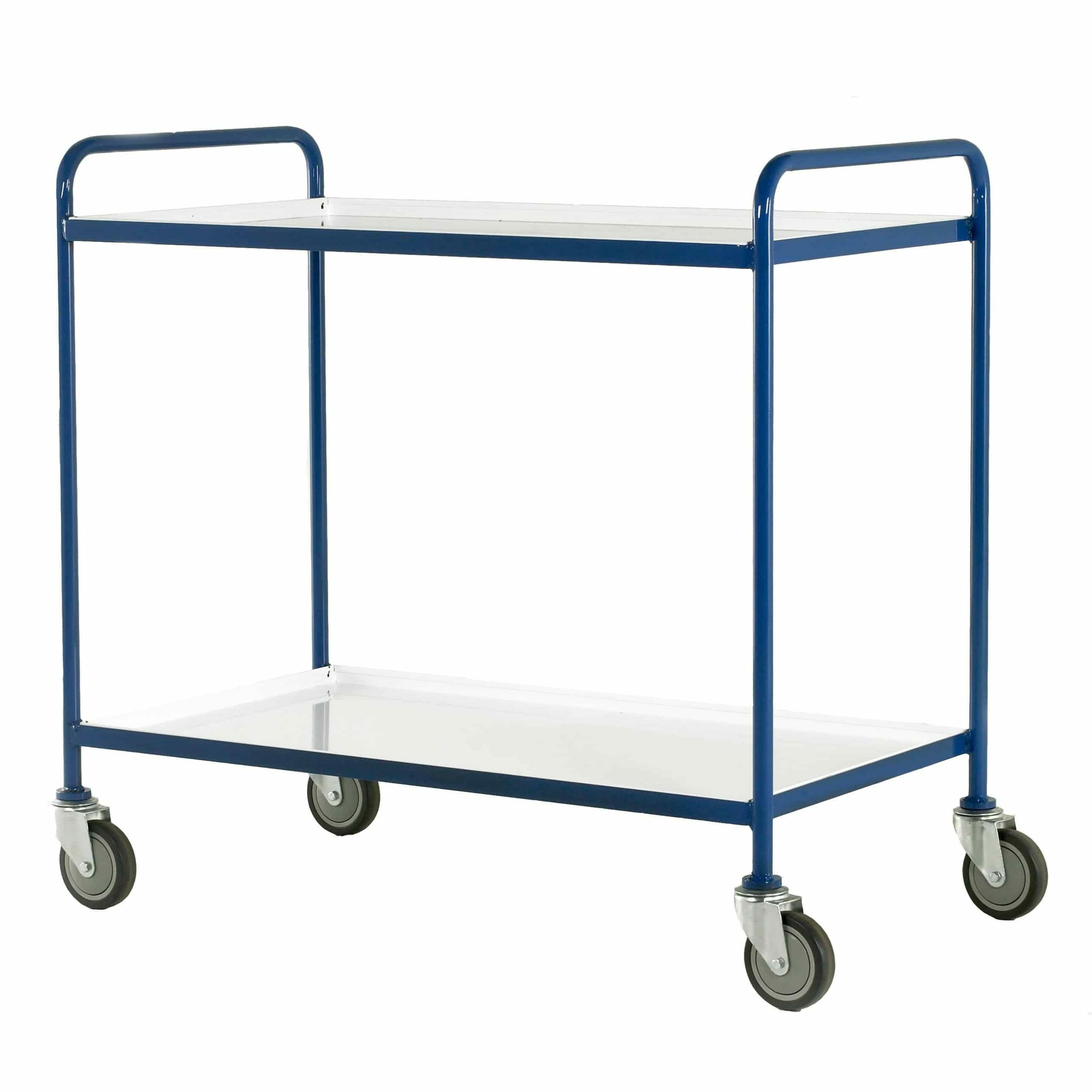 Tray Trolley with 2 Removable White Trays