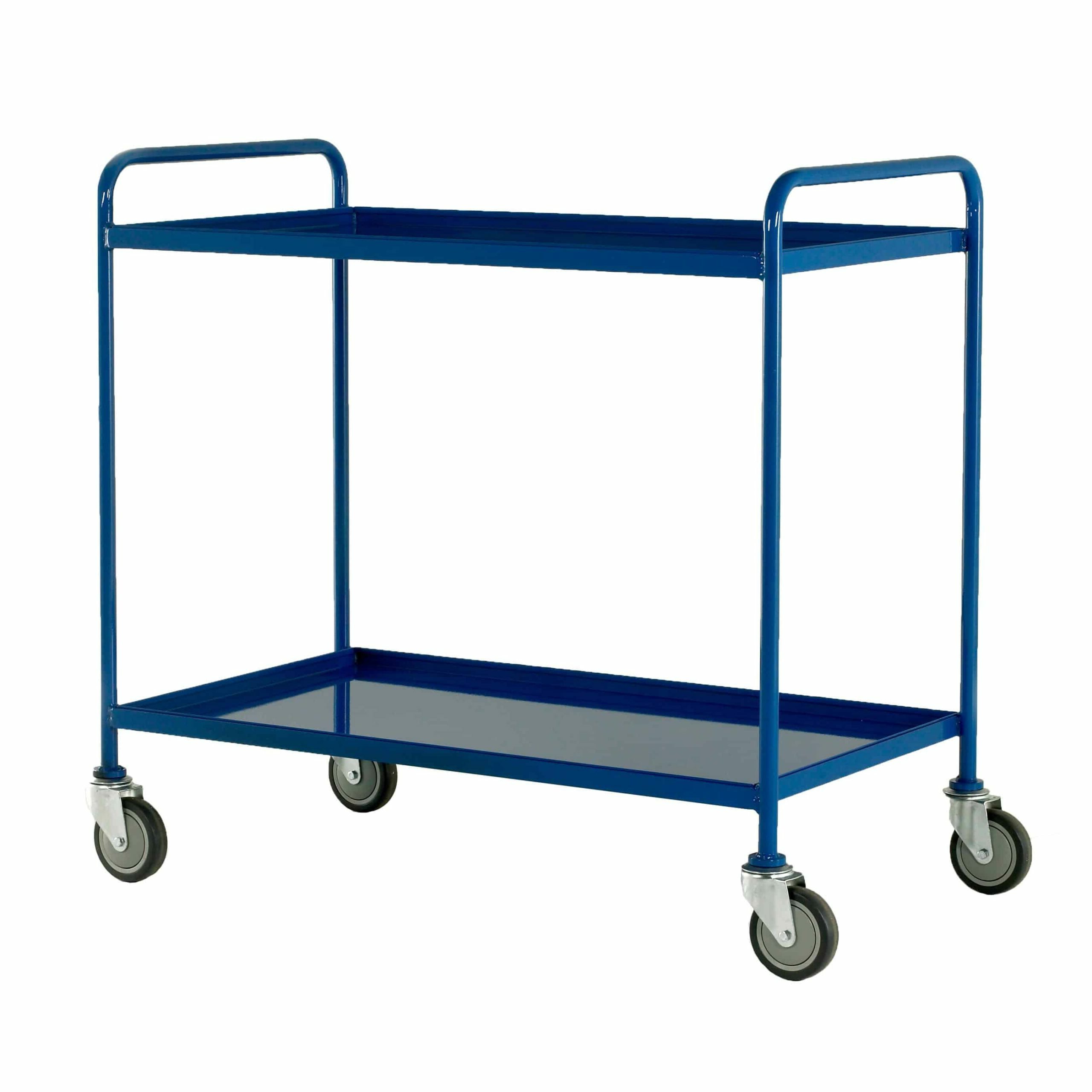 Tray Trolley with 2 Removable Blue Trays