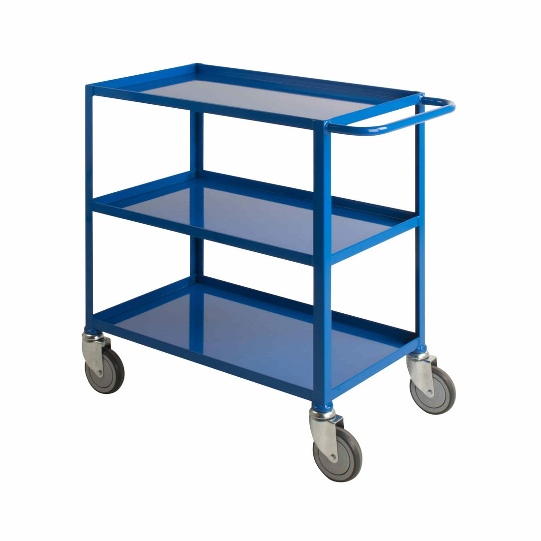 Three Shelf Fixed Steel Tray Trolley