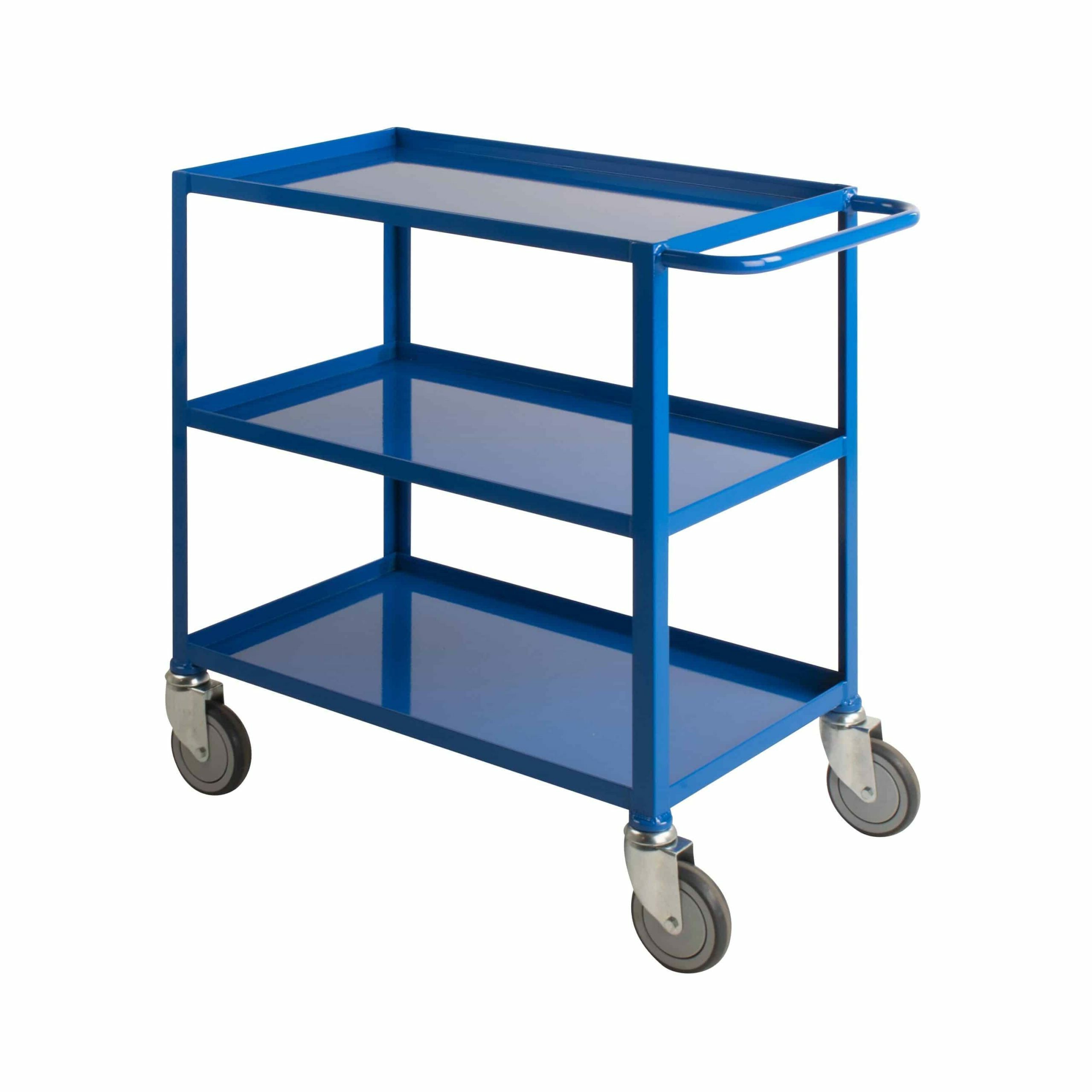 Three Shelf Fixed Steel Tray Trolley
