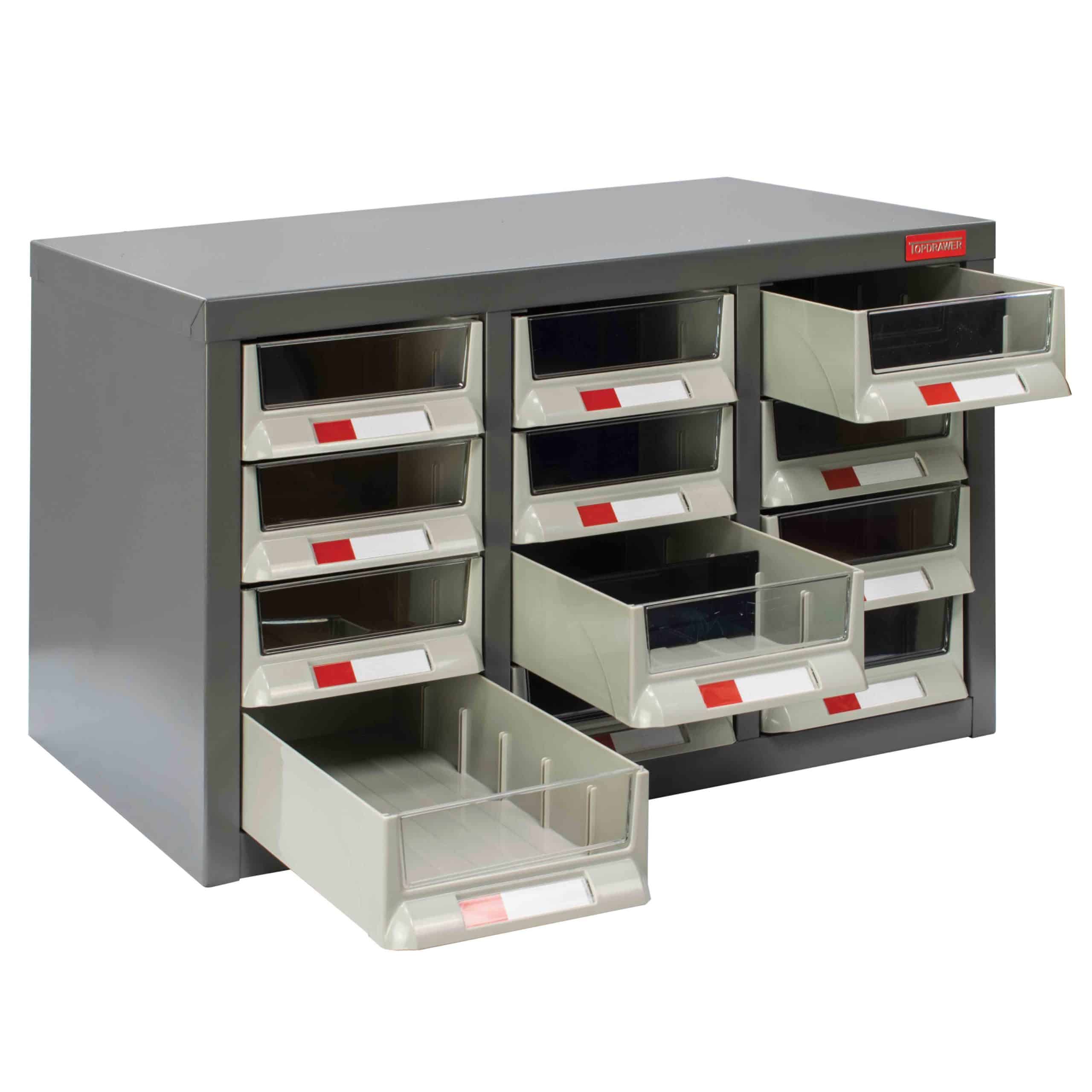 Topdrawer 12 drawer steel small parts storage cabinet