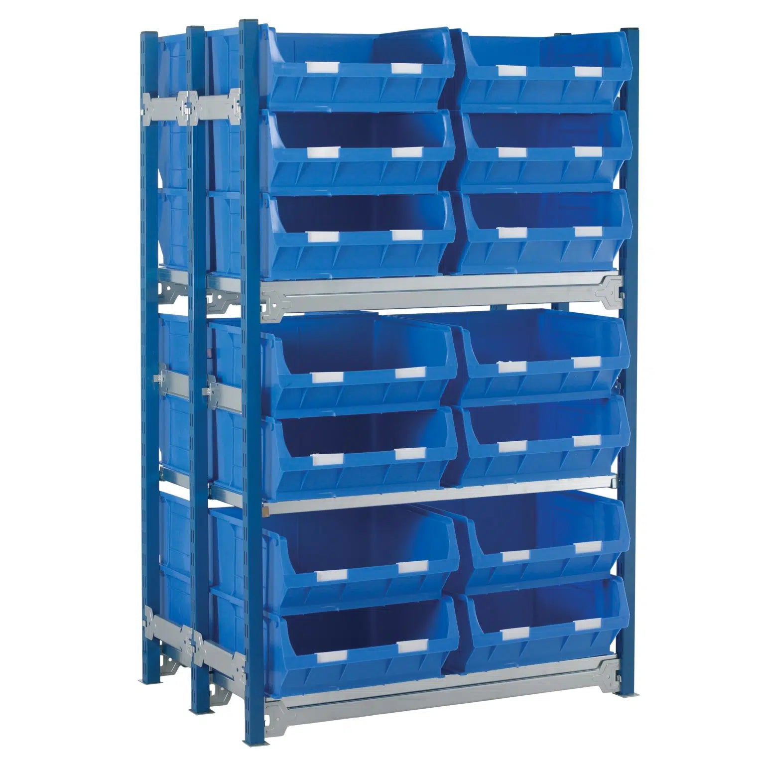 Toprax Shelving Double Bay with 28 TC6 Bins
