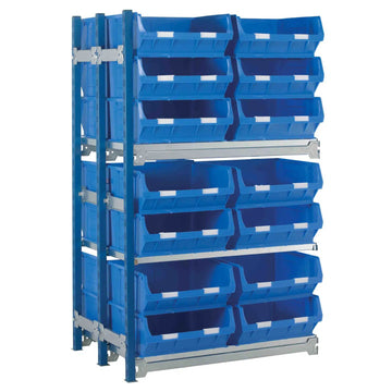 Toprax Shelving Extension Bay with 28 TC6 Bins