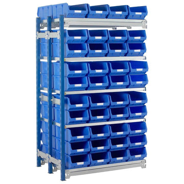 Toprax Shelving Extension Bay with 80 TC4 Bins