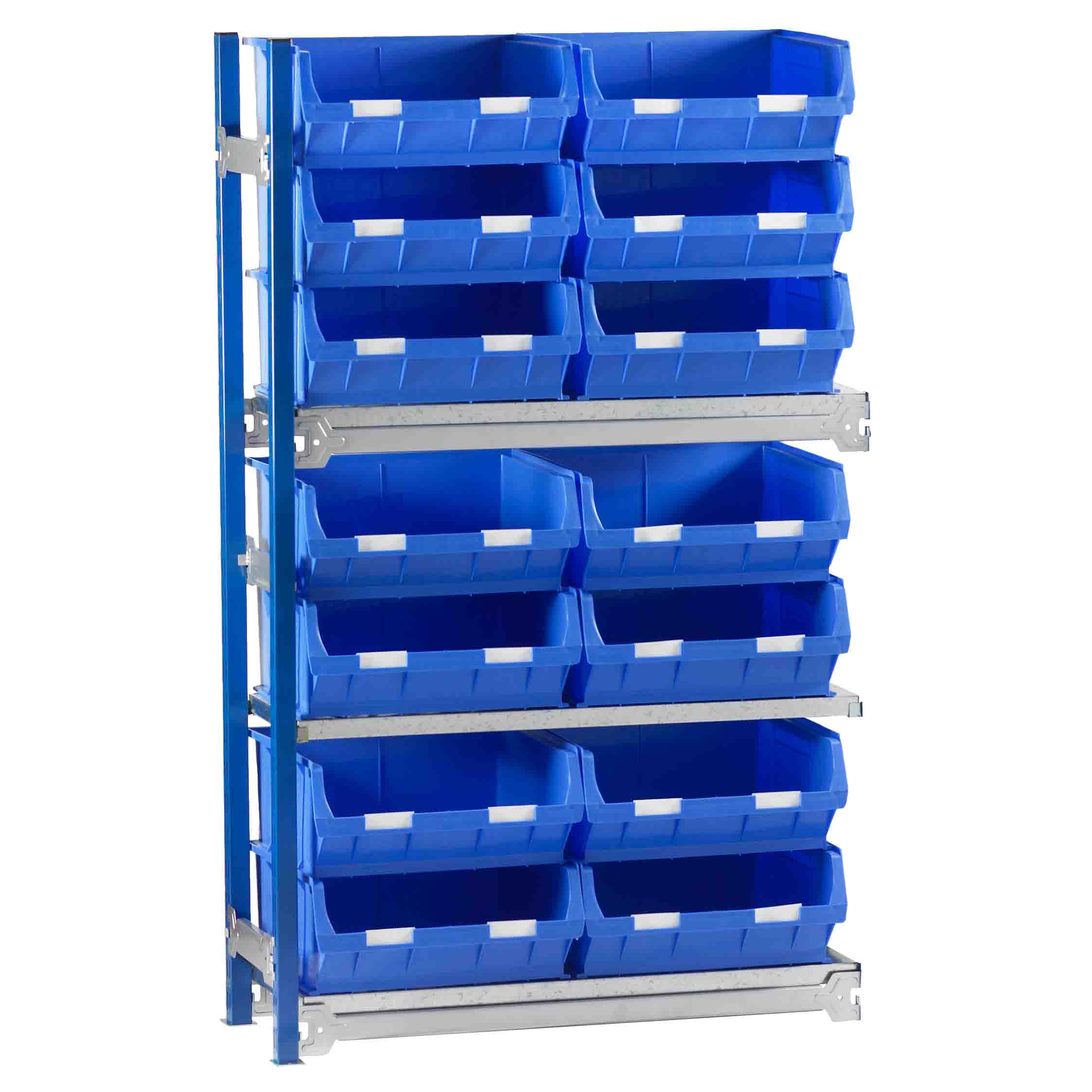 Toprax Shelving Extension Bay with 14 TC6 Bins