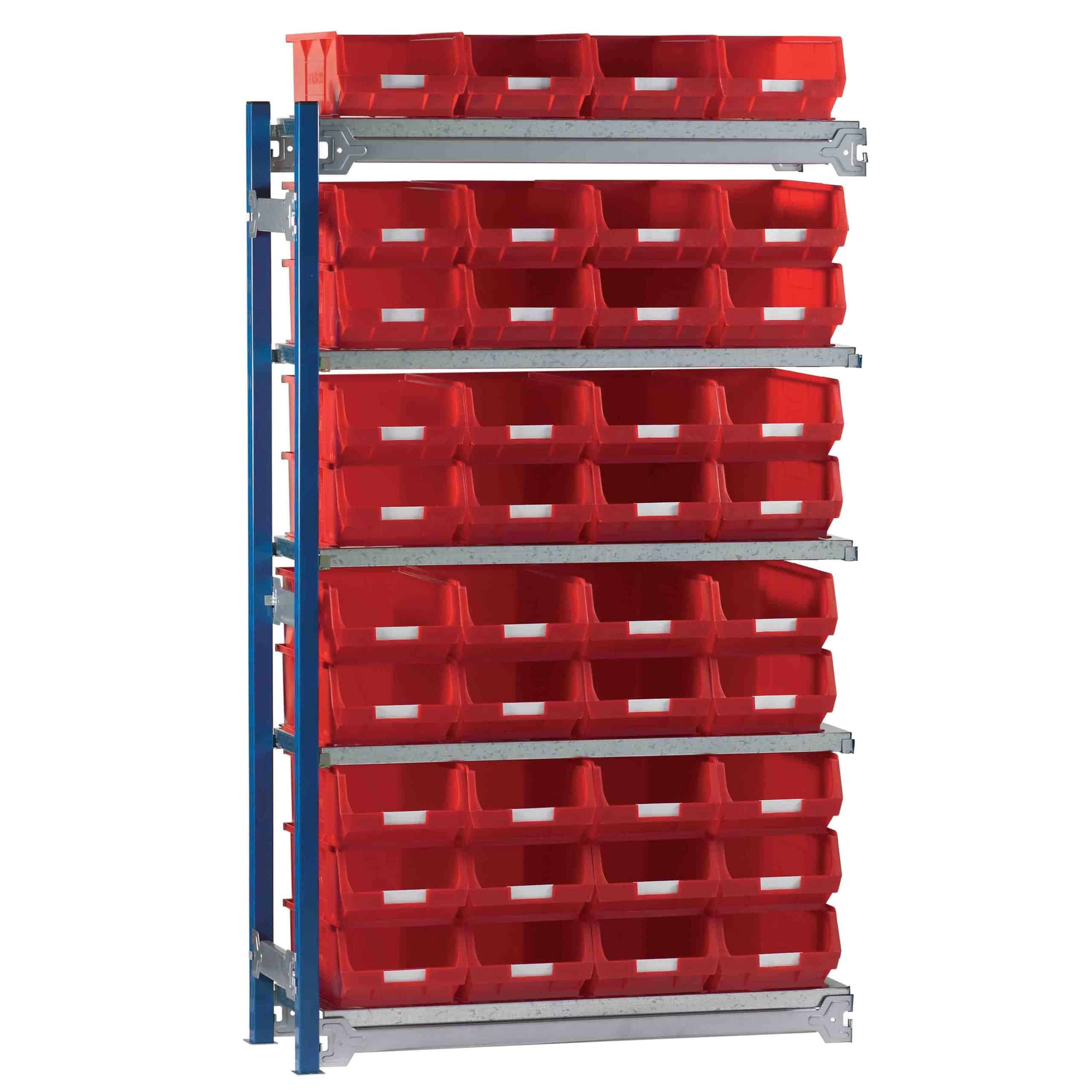 Toprax Shelving Extension Bay with 40 TC4 Bins