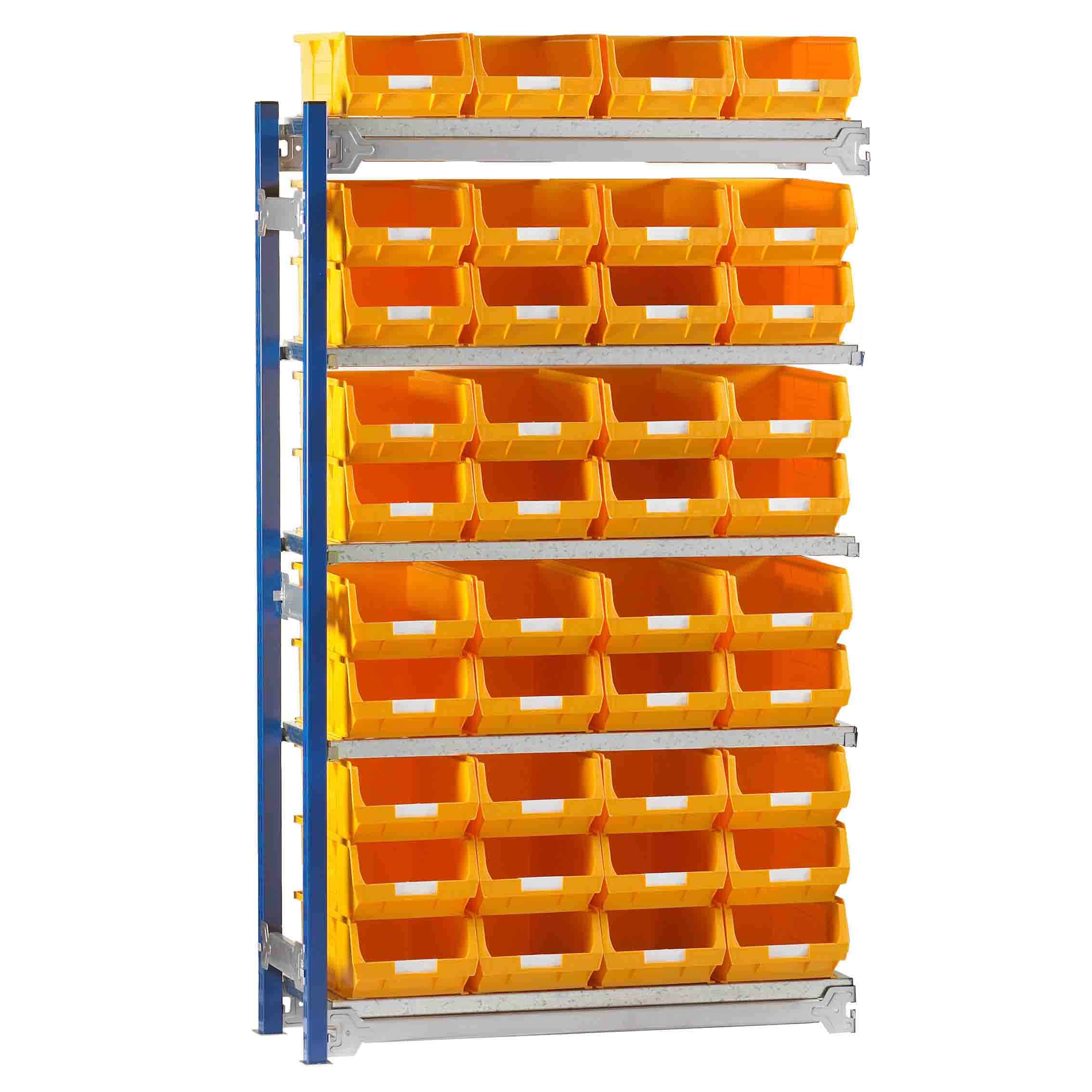 Toprax Shelving Extension Bay with 40 TC4 Bins