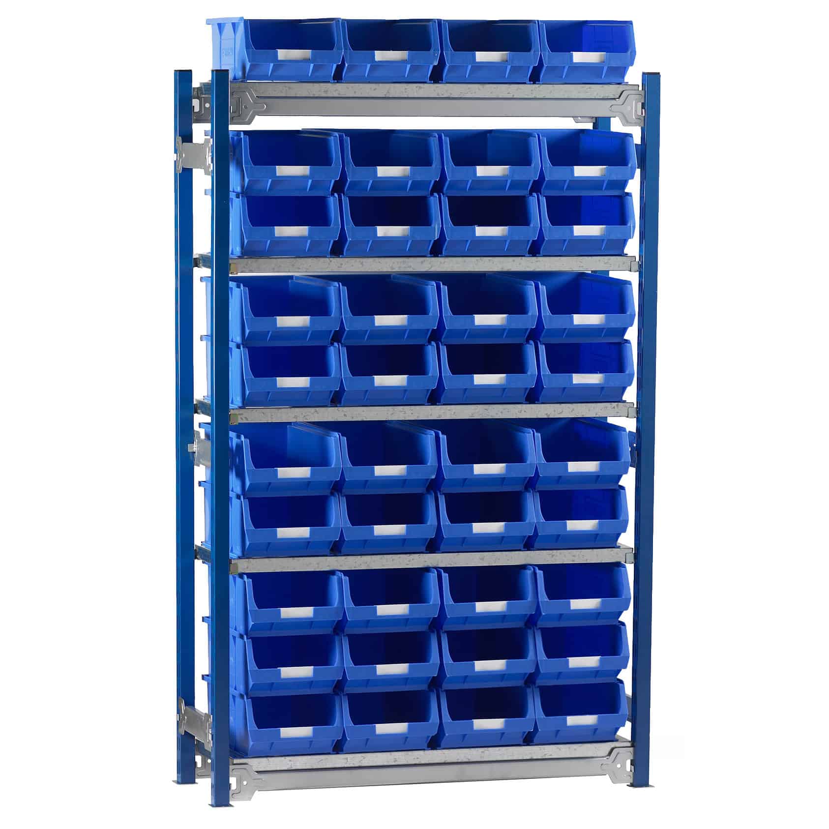 Toprax Shelving Single Bay with 40 TC4 Bins