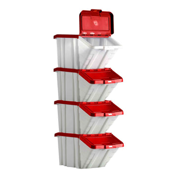 Topstore Multi-functional Containers with Red Lids