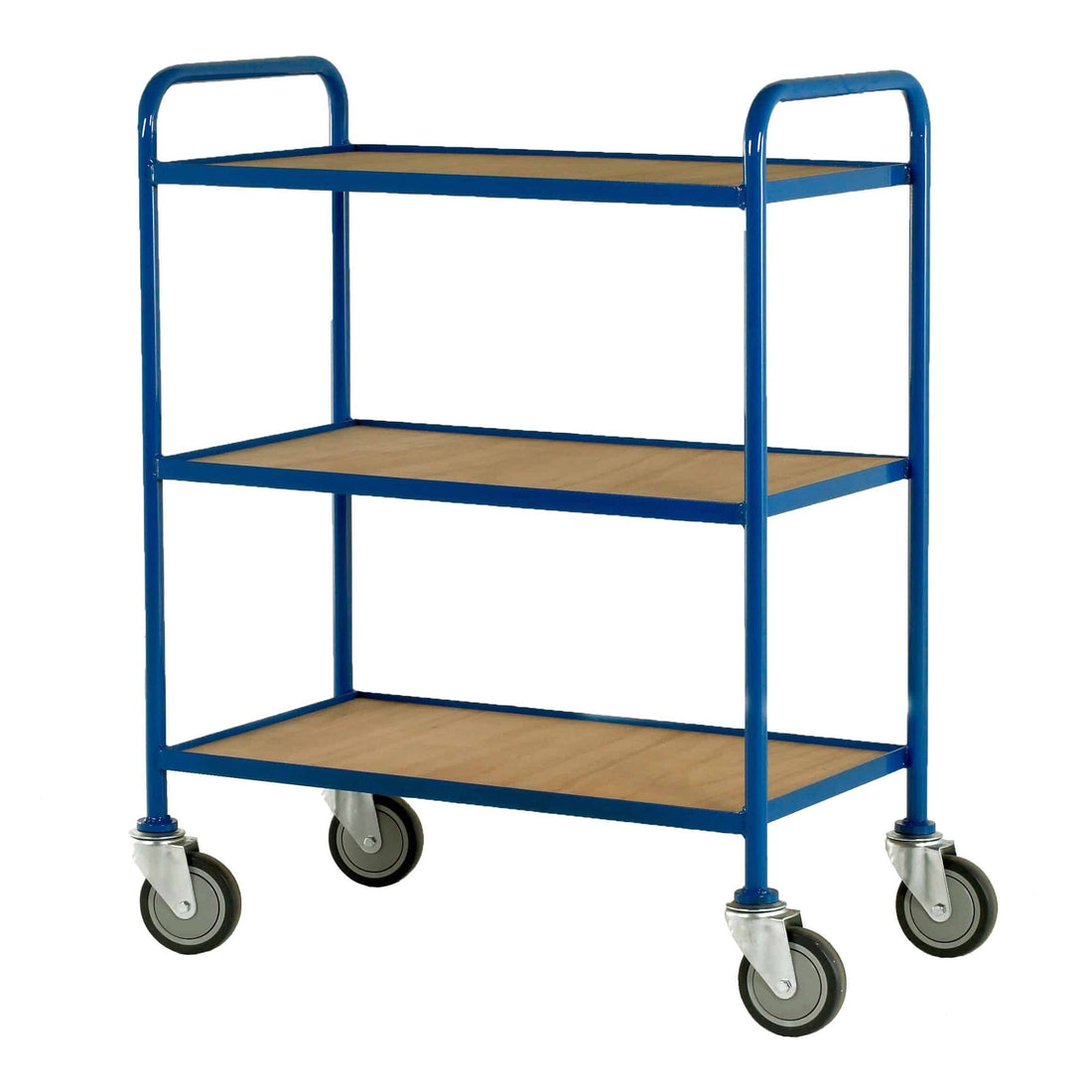 Tray Trolley with Three Fixed Ply Shelves