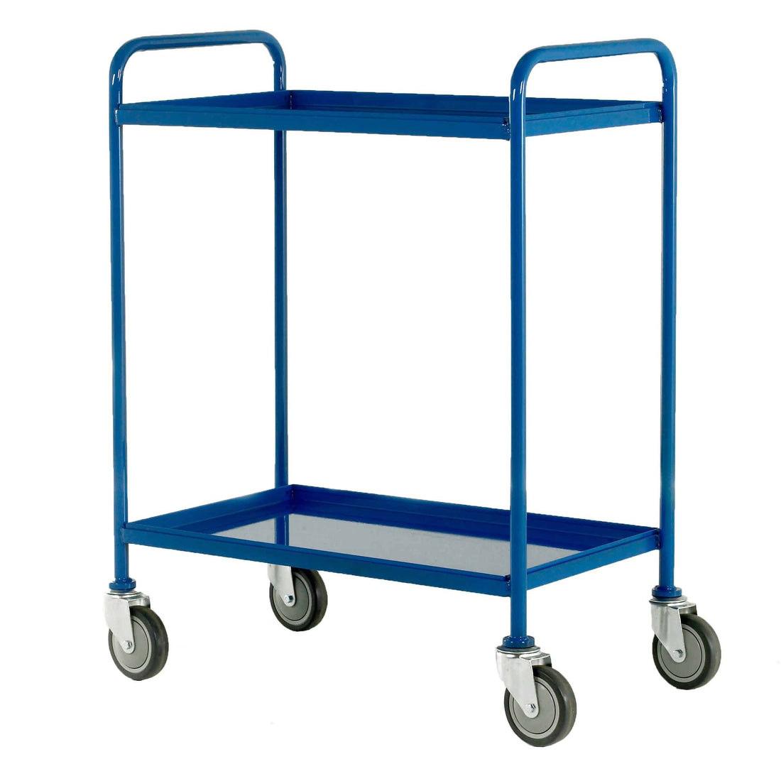 Tray Trolley with Two Removable Blue Trays