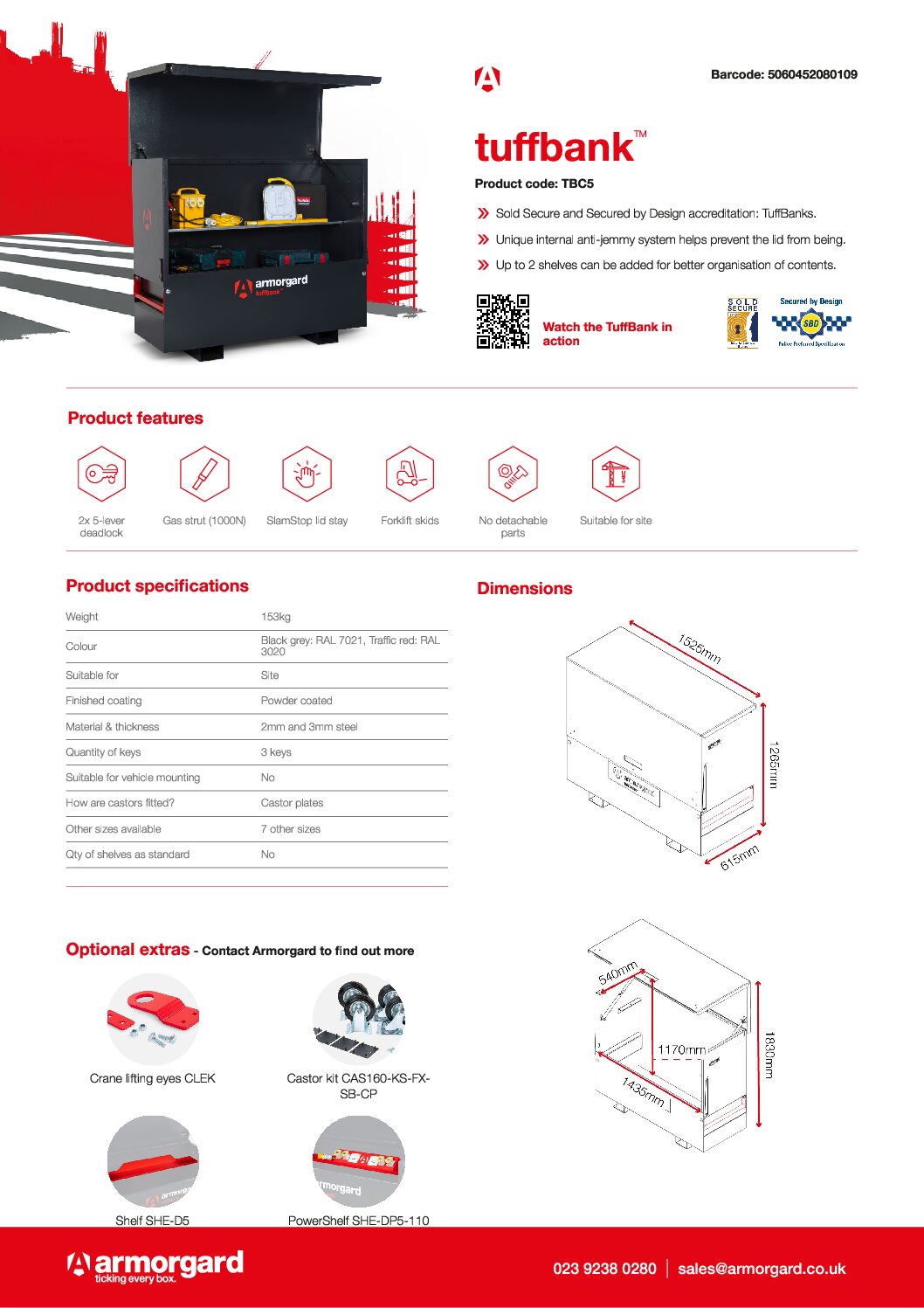Armorgard TuffBank TBC5 Site Chest