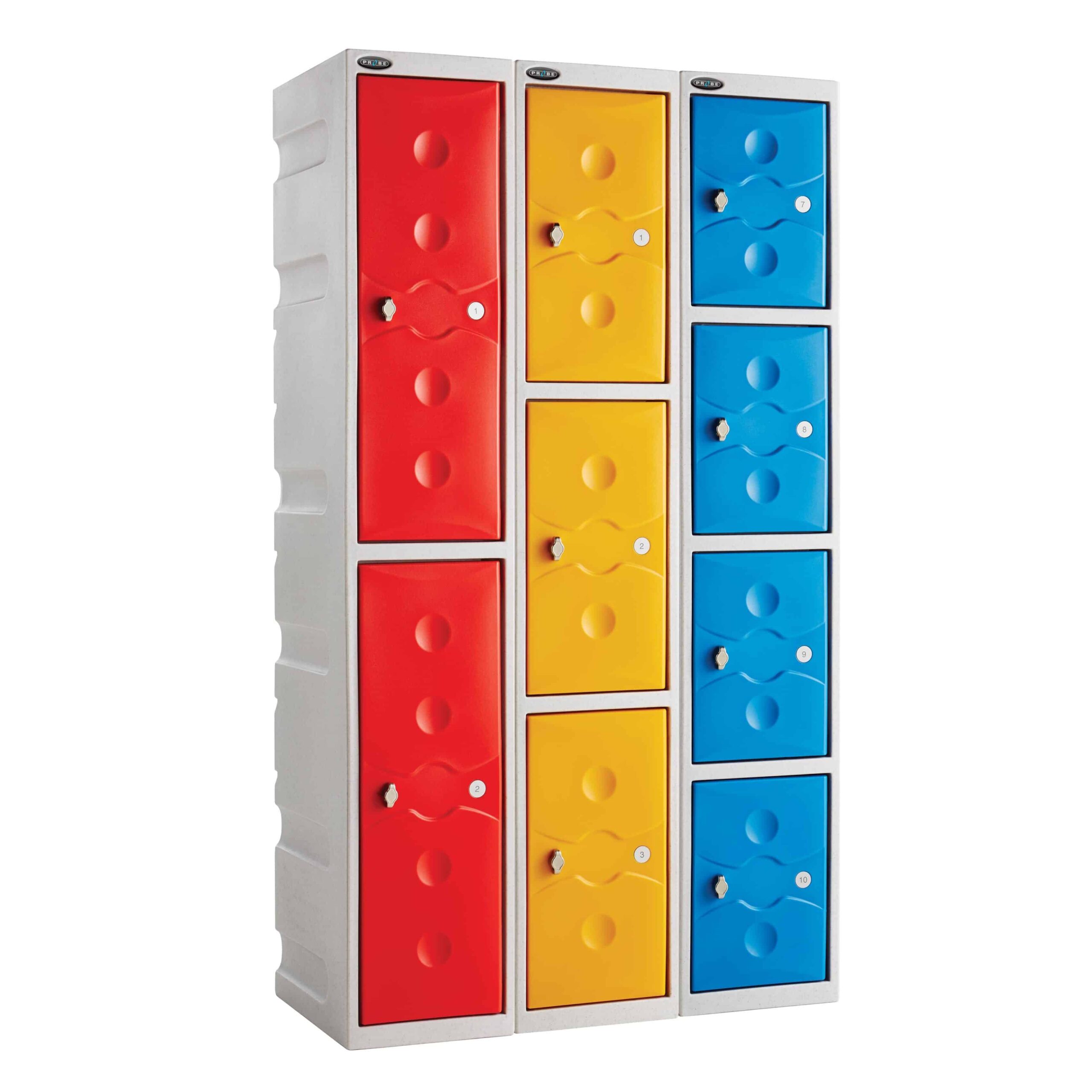 Plastic Waterproof 3 Door Lockers