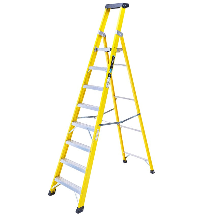 Fibreglass Platform 8 Tread Step Ladders