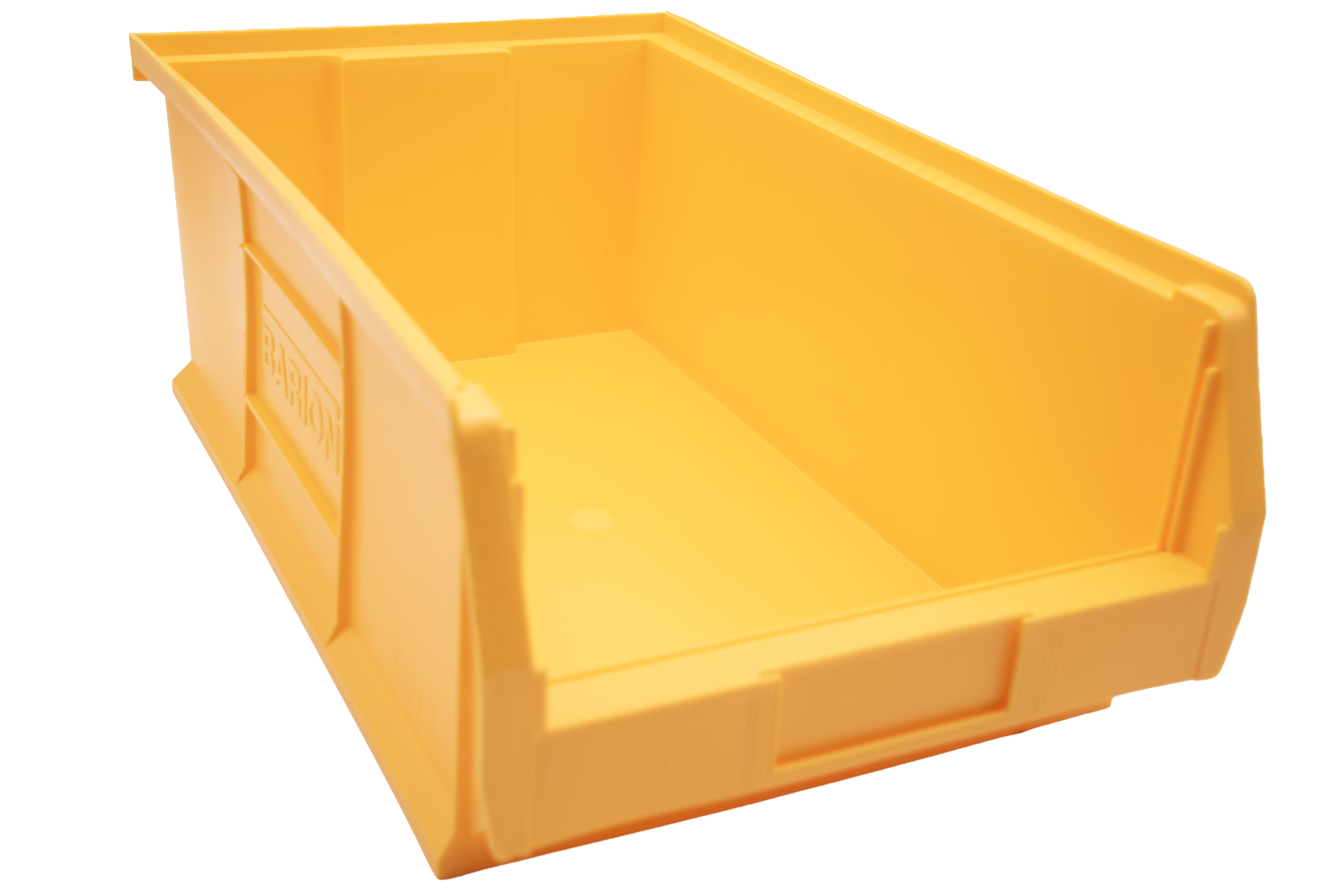Yellow Barton TC7 plastic storage bin used for professional stock control, component storage, and organising larger small parts on shelving and racking systems.