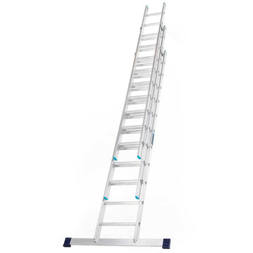 Metal ladder on a white background