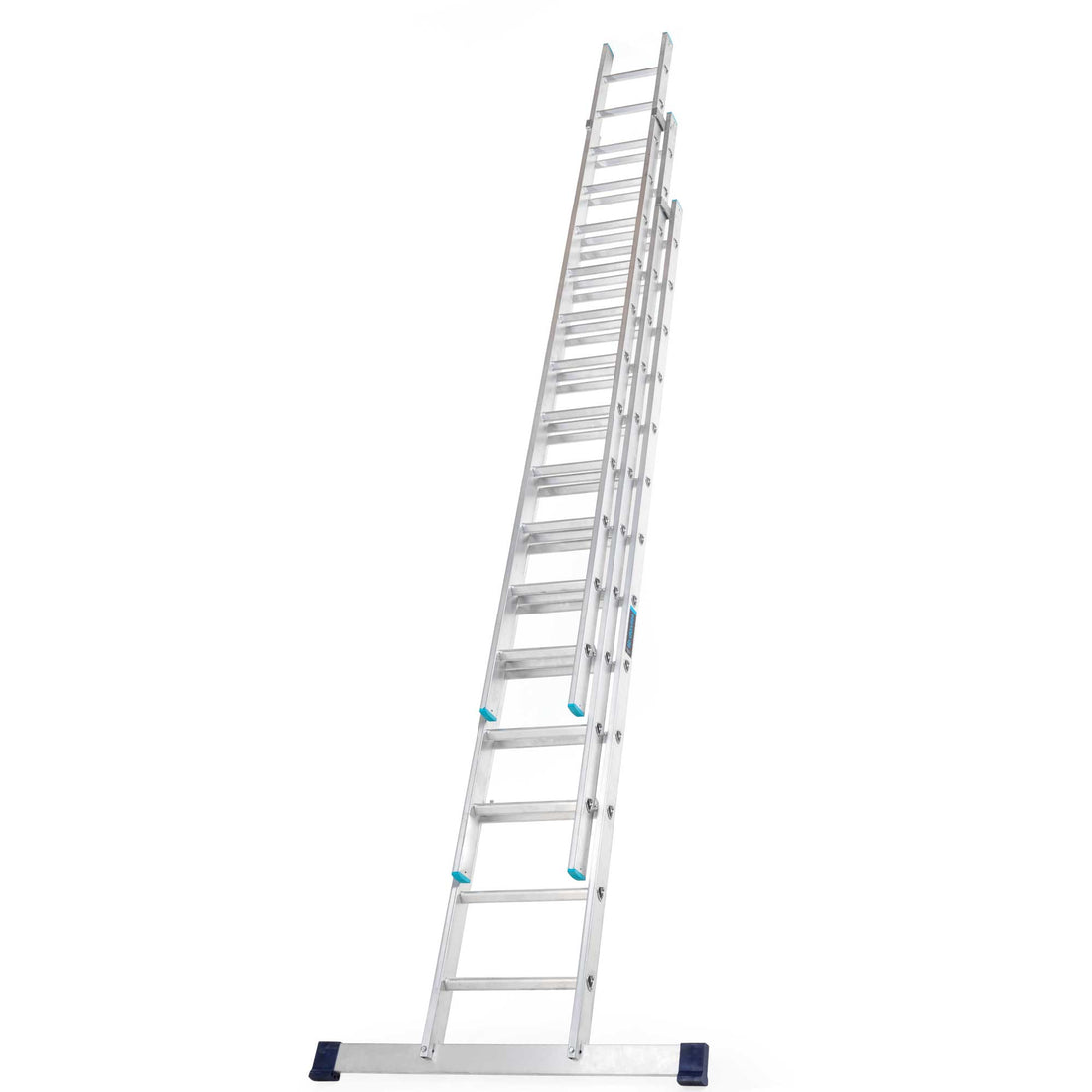 Metal ladder on a white background