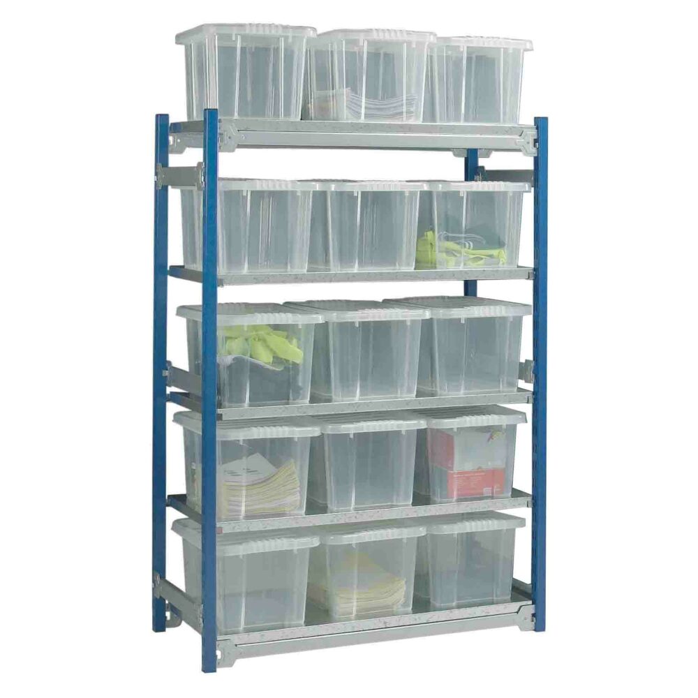 Toprax Shelving Starter Bay with 15 Containers